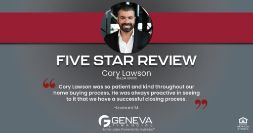 5 Star Review for Cory Lawson, Licensed Mortgage Branch Manager with Geneva Financial, Columbus, OH – Home Loans Powered by Humans®.