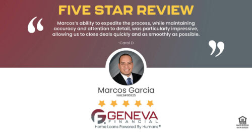 5 Star Review for Marcos Garcia, Licensed Mortgage Loan Officer with Geneva Financial, El Paso, TX – Home Loans Powered by Humans®.