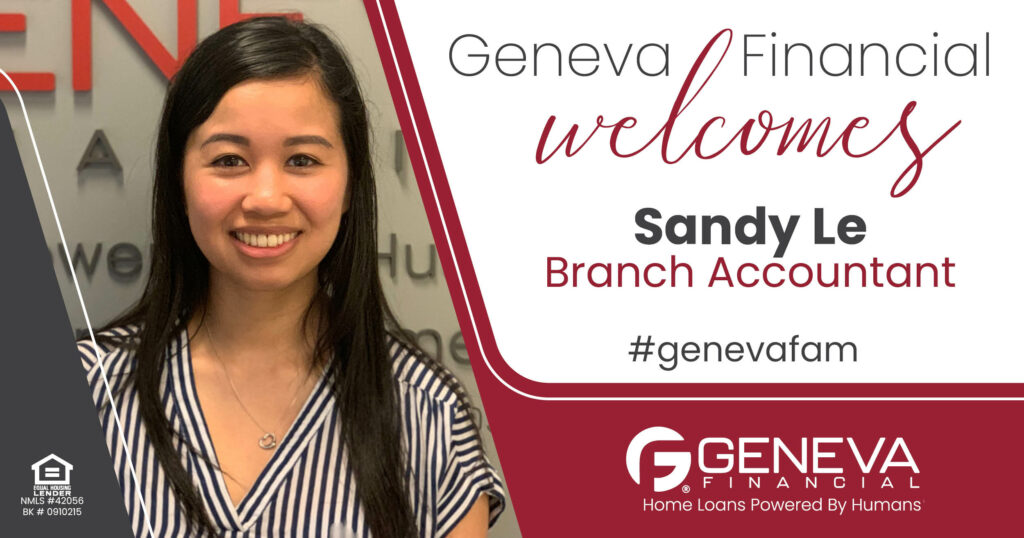 Geneva Financial Welcomes New Branch Accountant Sandy Le to Oregon Market – Home Loans Powered by Humans®.