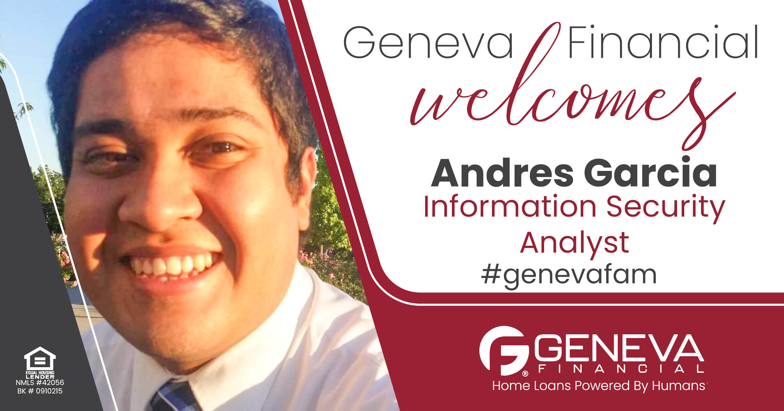 Geneva Financial Welcomes New Information Security Analyst Andres Garcia to Geneva Corporate – Home Loans Powered by Humans®.