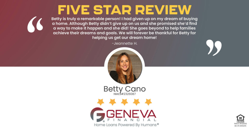 Review for Betty Cano: "Although Betty didn’t give up on us and she promised she’d find a way to make it happen and she did!"