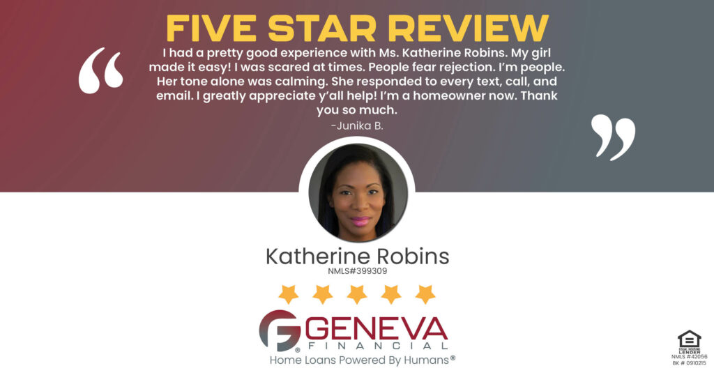 Geneva Financial branch manager review: "I had a pretty good experience with Ms. Katherine Robins. My girl made it easy!"