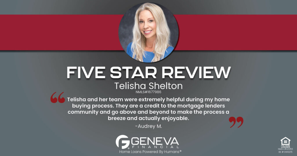 Positive review for Telisha Shelton: "Telisha and her team were extremely helpful during my home buying process."