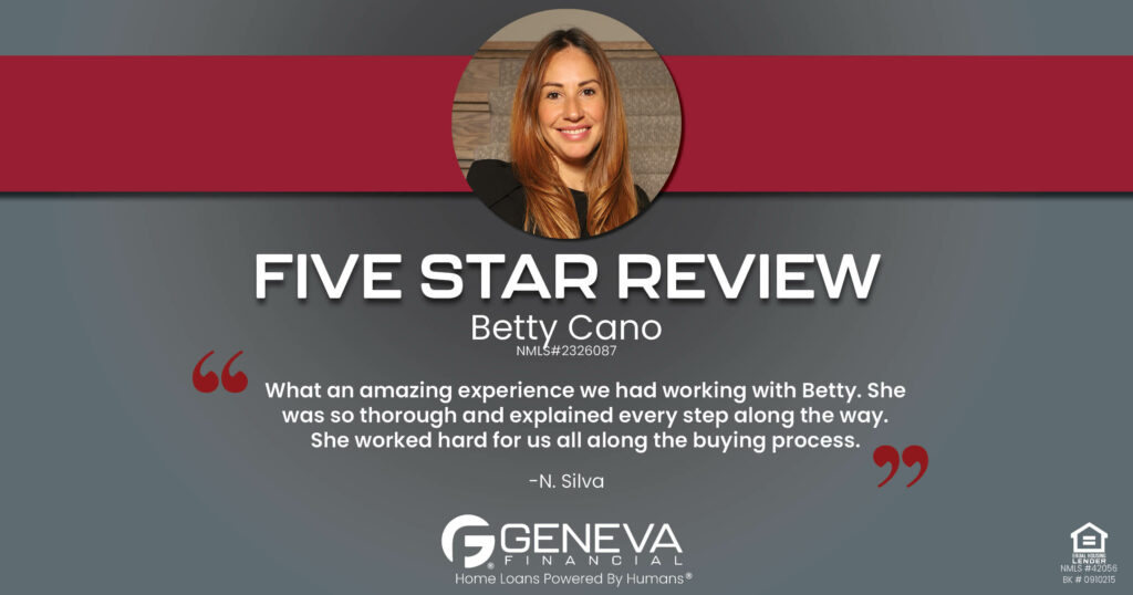 Review for Betty Cano: "What an amazing experience we had working with Betty. She was so thorough and explained every step along the way."