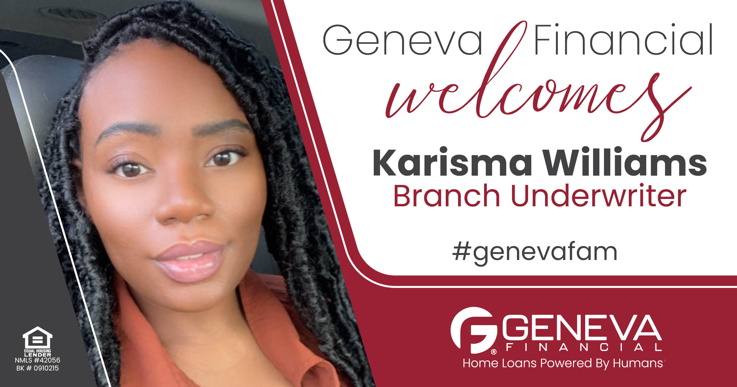 Geneva Financial Welcomes Branch Underwriter Karisma Williams to Missouri Market – Home Loans Powered by Humans®.