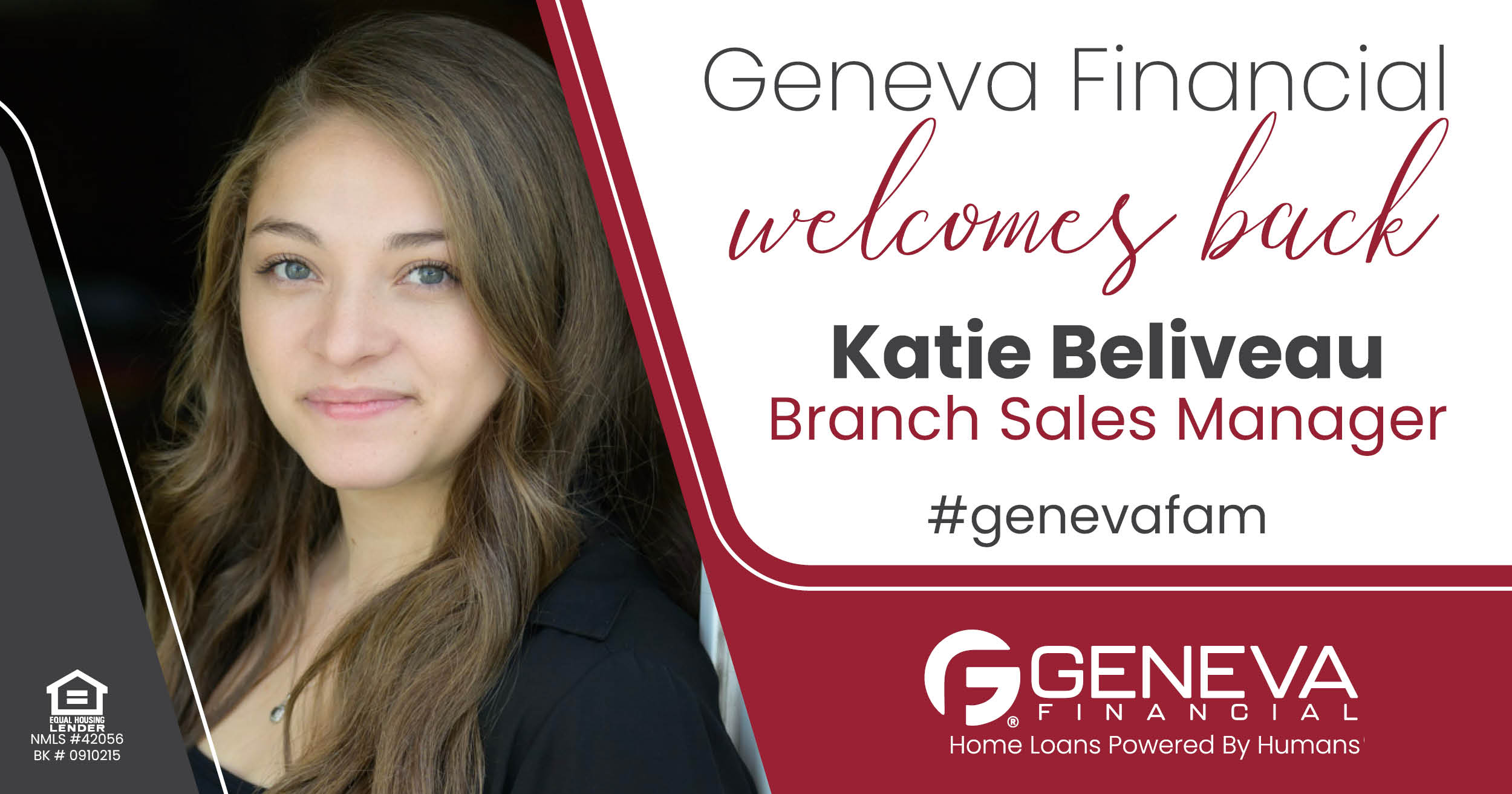 Geneva Financial Welcomes Back Branch Sales Manager Katie Beliveau to Massachusetts Market – Home Loans Powered by Humans®.