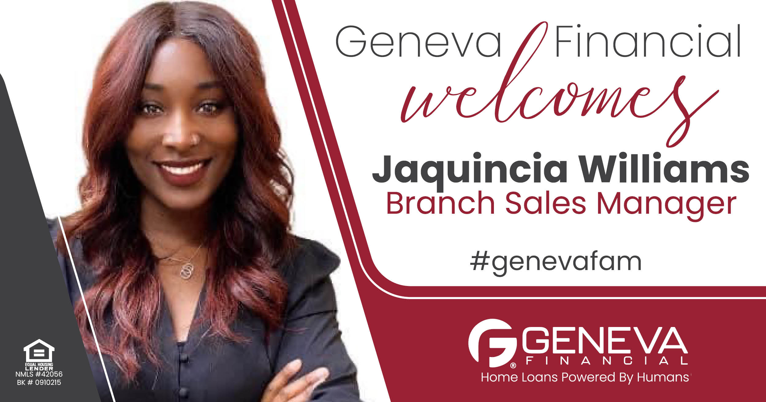 Geneva Financial Welcomes New Branch Sales Manager Jaquincia Williams to Louisiana Market – Home Loans Powered by Humans®.