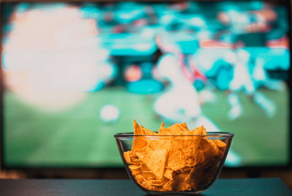 Doritos in front of tv